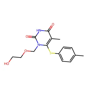 1-((2-Hydroxyethoxy)methyl)-6-((4-methylphenyl)thio)thymine structure