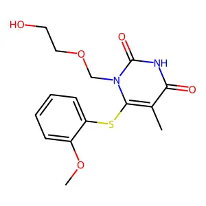 1-((2-Hydroxyethoxy)methyl)-6-((2-methoxyphenyl)thio)thymine structure