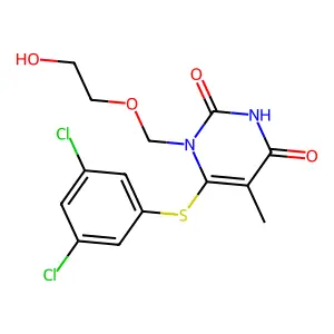 6-((3,5-Dichlorophenyl)thio)-1-((2-hydroxyethoxy)methyl)thymine structure