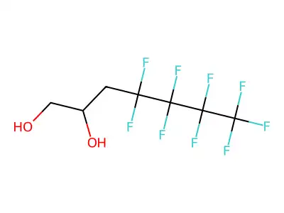 1H,1H,2H,3H,3H-Perfluoroheptane-1,2-diol structure
