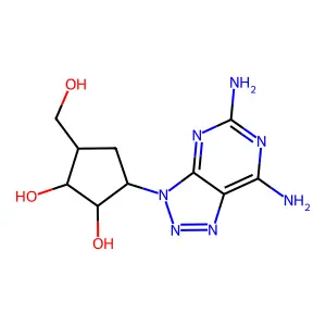 8aza-2,6-diNH2-9-(diOH-4-OHCH2CyPent)P structure