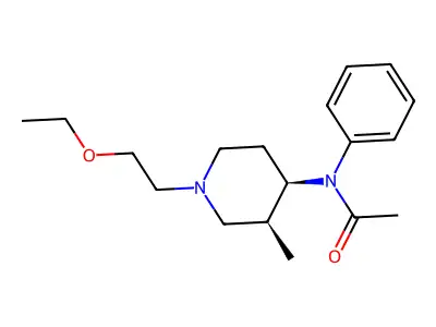 N-(1-(2-Ethoxyethyl)-3-methylpiperidin-4-yl)-N-phenylacetamide structure