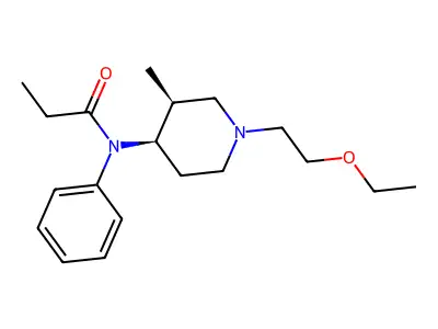 Propanamide, N-(1-(2-ethoxyethyl)-3-methyl-4-piperidinyl)-N-phenyl-, cis- structure