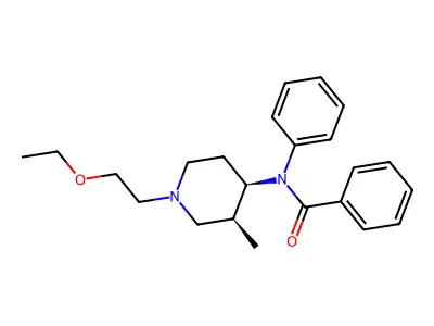 Benzamide, N-(1-(2-ethoxyethyl)-3-methyl-4-piperidinyl)-N-phenyl-, cis- structure