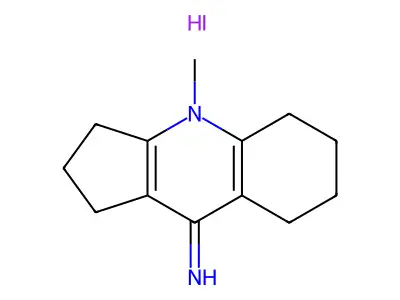 1,2,3,4,5,6,7,8-Octahydro-4-methyl-9H-cyclopenta(b)quinolin-9-amine monohydriodide structure