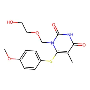 1-((2-Hydroxyethoxy)methyl)-6-((4-methoxyphenyl)thio)thymine structure
