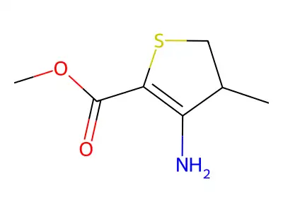 4-Methyl-3-amino-2-(methoxycarbonyl)-4,5-dihydrothiophene structure