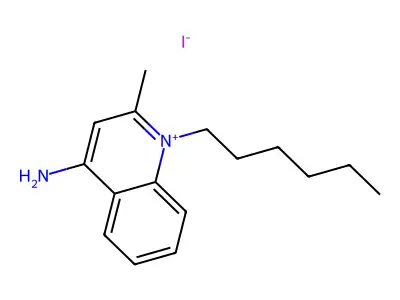 1-己基-2-甲基喹啉-1-𬭩-4-胺 structure