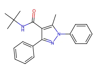 1H-Pyrazole-4-carboxamide, N-(1,1-dimethylethyl)-1,3-diphenyl-5-methyl- structure