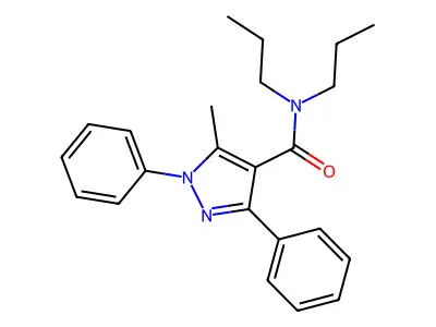 1H-Pyrazole-4-carboxamide, 1,3-diphenyl-N,N-dipropyl-5-methyl- structure