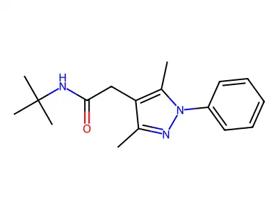 1H-Pyrazole-4-acetamide, 3,5-dimethyl-N-(1,1-dimethylethyl)-1-phenyl- structure