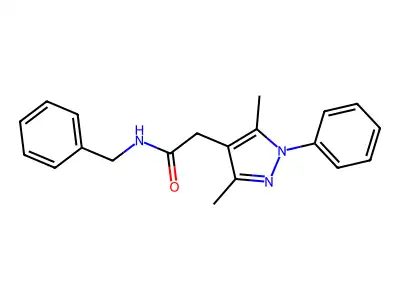 1H-Pyrazole-4-acetamide, 3,5-dimethyl-1-phenyl-N-(phenylmethyl)- structure