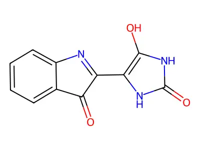 5-(1,3-Dihydro-3-oxo-2H-indol-2-ylidene)-2,4-imidazolidinedione structure