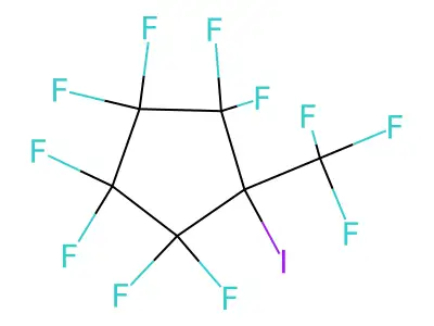 1-Iodoperfluoro(1-methylcyclopentane) structure