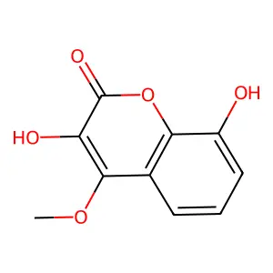 3,8-Dihydroxy-4-methoxycoumarin structure