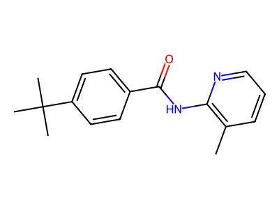 4-tert-butyl-N-(3-methylpyridin-2-yl)benzamide structure