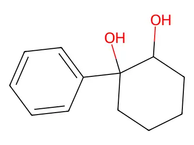 (1R,2R)-1-phenylcyclohexane-1,2-diol structure