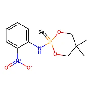 5,5-Dimethyl-2-(2-nitrophenyl)amino-1,3,2-dioxaphosphorinane 2-selenide structure