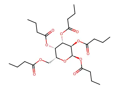 alpha-D-Galactopyranose, pentabutanoate structure