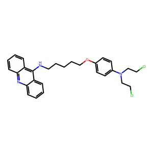 9-Acridinamine, N-(5-(4-(bis(2-chloroethyl)amino)phenoxy)pentyl)- structure