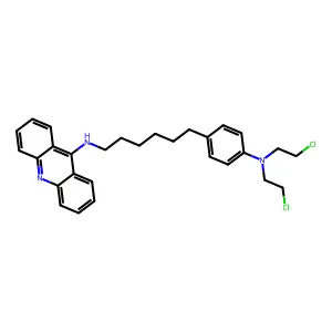 9-Acridinamine, N-(6-(4-(bis(2-chloroethyl)amino)phenyl)hexyl)- structure