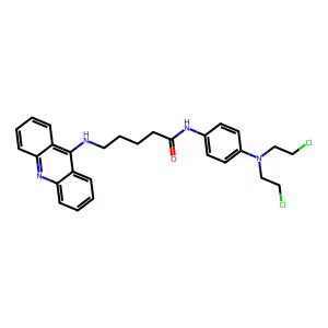 Pentanamide, 5-(9-acridinylamino)-N-(4-(bis(2-chloroethyl)amino)phenyl)- structure