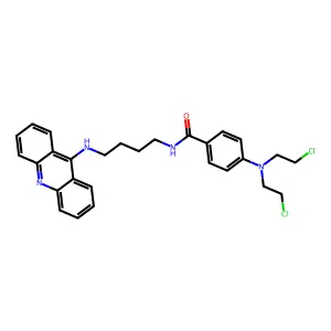 Benzamide, N-(4-(9-acridinylamino)butyl)-4-(bis(2-chloroethyl)amino)- structure