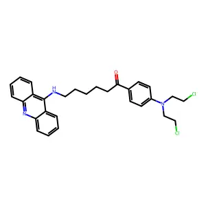 1-Hexanone, 6-(9-acridinylamino)-1-(4-(bis(2-chloroethyl)amino)phenyl)- structure