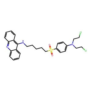 9-Acridinamine, N-(5-((4-(bis(2-chloroethyl)amino)phenyl)sulfonyl)pentyl)- structure