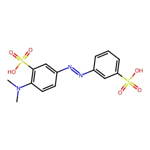 2-(Dimethylamino)-5-[(3-sulfophenyl)diazenyl]benzenesulfonic acid structure