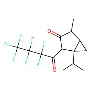 2-Heptafluorobutyryl-3-thujanone structure