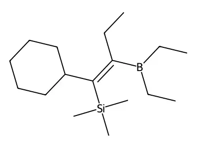1-Butene, 1-cyclohexyl-2-diethylboryl-1-trimethylsilyl-, (E)- structure