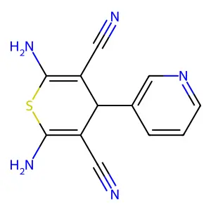 2,6-Diamino-4-pyridin-3-yl-4H-thiopyran-3,5-dicarbonitrile structure