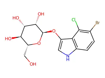 (5-Bromo-4-chloro-3-indolyl)-A-D-mannose structure