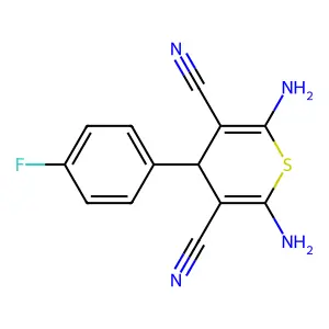 2,6-Diamino-4-(4-fluorophenyl)-4H-thiopyran-3,5-dicarbonitrile structure