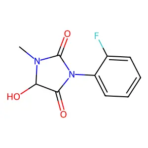 3-(2-Fluorophenyl)-5-hydroxy-1-methylimidazolidine-2,4-dione structure