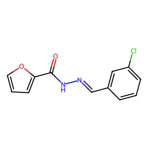 2-Furancarboxylic acid, 2-[(3-chlorophenyl)methylene]hydrazide structure