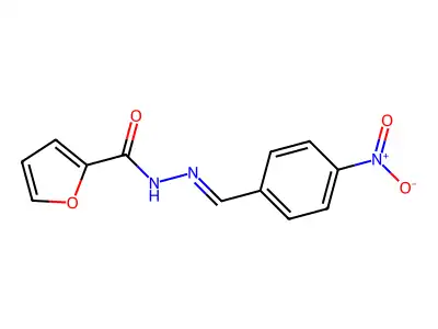N-[(4-nitrophenyl)methylideneamino]furan-2-carboxamide structure