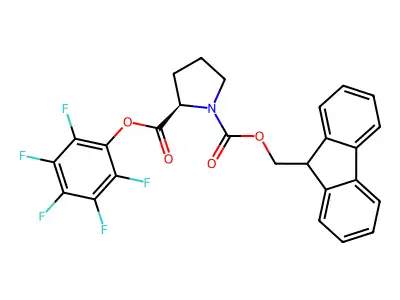 N-(9-Fluorenylmethoxycarbonyl)-L-proline pentafluorophenyl ester structure