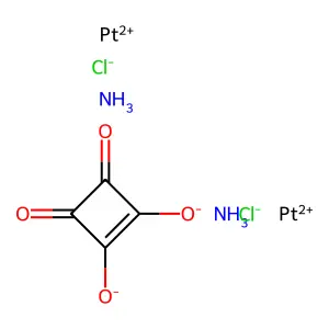 Azane;3,4-dioxocyclobutene-1,2-diolate;bis(platinum(2+));dichloride structure