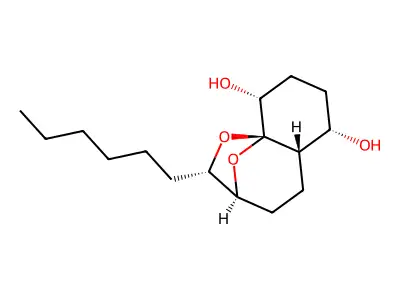 2-Hexyloctahydro-2h-3,9a-epoxy-1-benzoxepine-6,9-diol structure