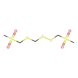 (Methylsulfonylmethyldisulfanyl)-(methylsulfonylmethylsulfanyl)methane structure