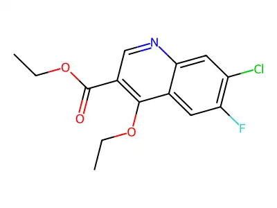 Ethyl 7-chloro-4-ethoxy-6-fluoroquinoline-3-carboxylate structure