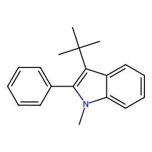 3-(1,1-Dimethylethyl)-1-methyl-2-phenyl-1H-indole structure