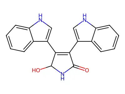 2H-Pyrrol-2-one, 1,5-dihydro-5-hydroxy-3,4-di-1H-indol-3-yl- structure
