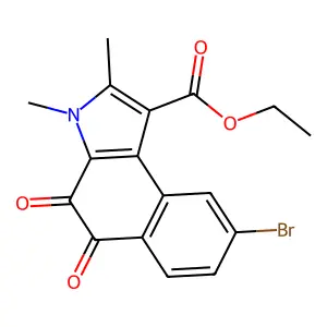 ethyl 8-bromo-2,3-dimethyl-4,5-dioxo-4,5-dihydro-3H-benzo[e]indole-1-carboxylate structure