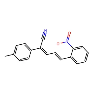 2-(4-Methylphenyl)-5-(2-nitrophenyl)penta-2,4-dienenitrile structure