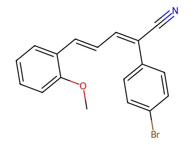 2-(4-Bromophenyl)-5-(2-methoxyphenyl)penta-2,4-dienenitrile structure