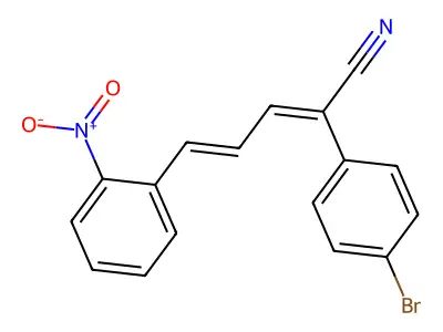2-(4-Bromophenyl)-5-(2-nitrophenyl)penta-2,4-dienenitrile structure