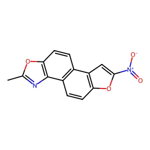 Furo(3',2':5,6)naphth(1,2-d)oxazole, 2-methyl-7-nitro- structure